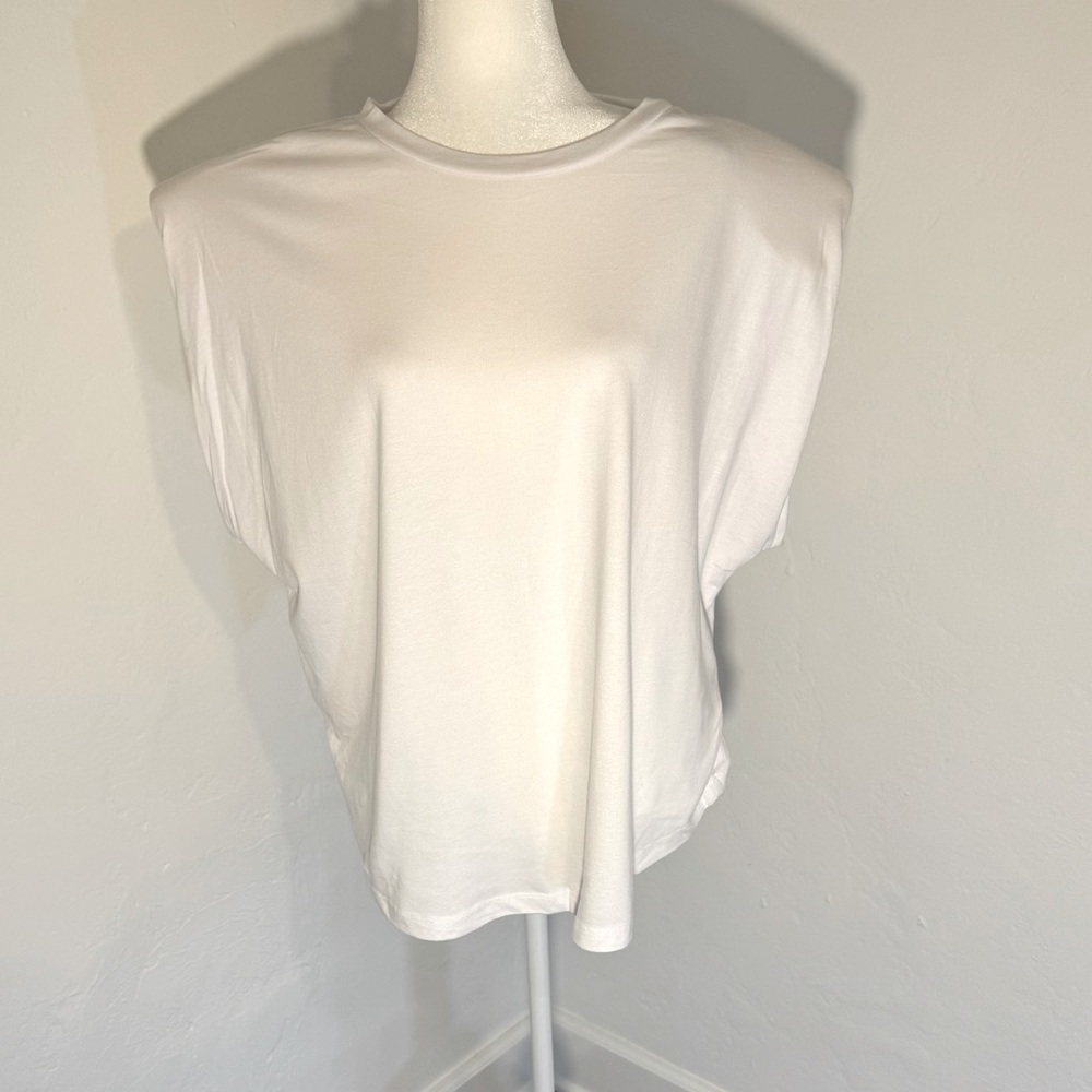 Good American Muscle Tee with Shoulder Pads